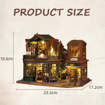 MiniJoyly™ Retro Book City – DIY Wooden Book Nook Kit