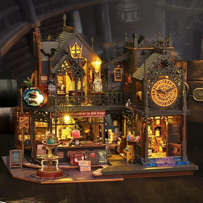 MiniJoyly™ Mystic Bookstore – DIY Wooden Dollhouse Kit
