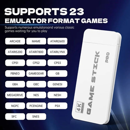Retro Wireless Game Stick Pro — 20,000 Games, 4K Plug & Play