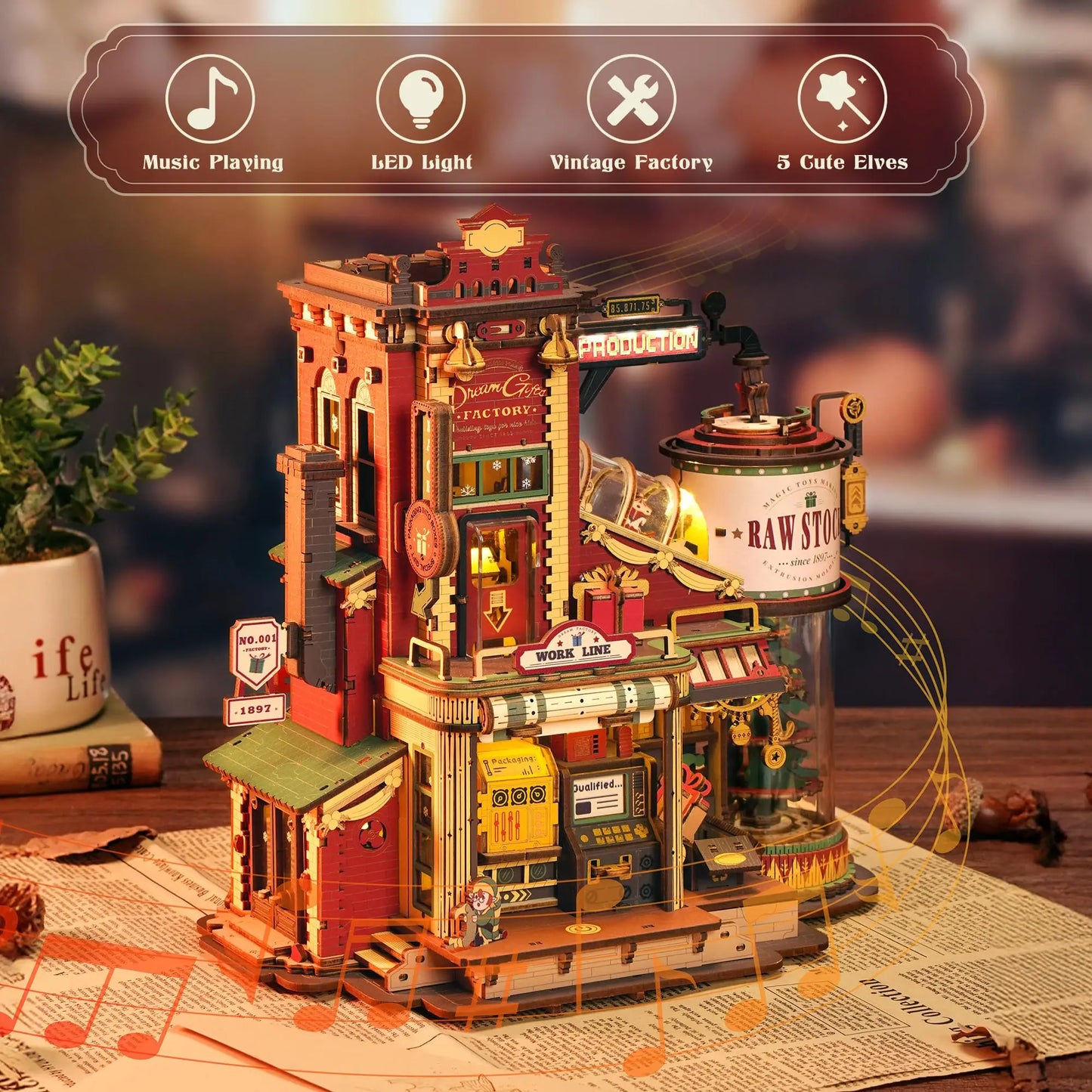 MiniJoyly™ x ROKR – Dream Gift Factory DIY Wooden Music Box Kit