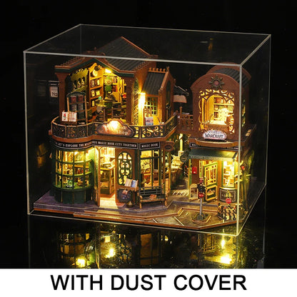 MiniJoyly™ Retro Book City – DIY Wooden Book Nook Kit